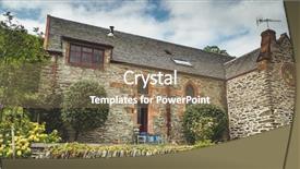  Presentation with local architecture - Beautiful slides featuring house northern ireland vintage style backdrop and a coral colored foreground