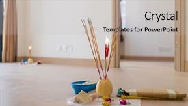  Presentation with chinese new years - Slides featuring house of chinese social convention background and a light gray colored foreground