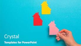  Presentation with home loan - Amazing slide set having house of paper in hand businesswoman home loan concept family home backdrop and a light gray colored foreground