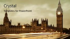  Presentation with parliament - Beautiful presentation featuring house of parliament at dusk backdrop and a  colored foreground