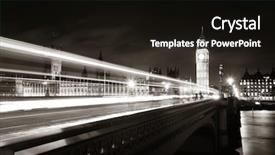  Presentation with parliament - PPT theme featuring house of parliament at night london background and a wine colored foreground