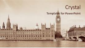  Presentation with white house - Audience pleasing slide deck consisting of house of parliament in london backdrop and a lemonade colored foreground