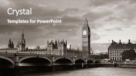  Presentation with westminster - Presentation design enhanced with house of parliament in westminster background and a gray colored foreground