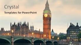  Presentation with westminster - PPT layouts enhanced with house of parliament in westminster in london background and a lemonade colored foreground