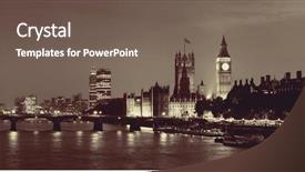  Presentation with westminster - Beautiful slides featuring house of parliament panorama backdrop and a violet colored foreground