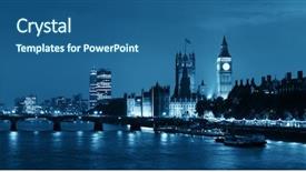  Presentation with westminster - Slide set enhanced with house of parliament panorama background and a ocean colored foreground