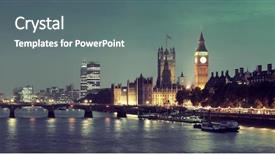  Presentation with westminster - Slides with house of parliament panorama background and a gray colored foreground