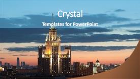  Presentation with stalin - Audience pleasing presentation design consisting of house on kotelnicheskaya embankment stalin backdrop and a  colored foreground