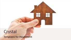  Presentation with white house - Amazing slide deck having house on the white background backdrop and a lemonade colored foreground