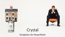  Presentation with real estate - Beautiful PPT layouts featuring house on top of roll backdrop and a sky blue colored foreground