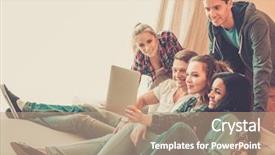  Presentation with focus group hands taking notes - Audience pleasing presentation consisting of student housing - group of young friends taking backdrop and a coral colored foreground