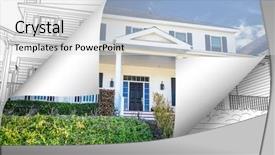  Presentation with photo album page - Presentation theme consisting of house photo page corners flipping background and a light gray colored foreground