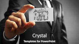  Presentation with real estate - PPT layouts enhanced with house picture concept real estate background and a dark gray colored foreground