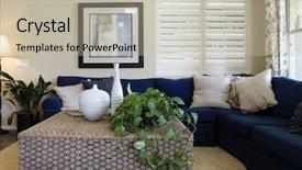  Presentation with earth from space - Beautiful PPT layouts featuring house plants - elegant living room space backdrop and a  colored foreground