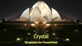  Presentation with india temple - Audience pleasing presentation consisting of house prayer - bahai lotus temple at night backdrop and a wine colored foreground