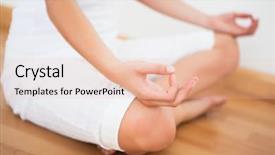  Presentation with floral lotus - Audience pleasing presentation theme consisting of house prayer - peaceful woman sitting in lotus backdrop and a lemonade colored foreground