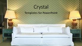  Presentation with luxury house - PPT theme consisting of house room - interior luxury apartment comfortable suit background and a mint green colored foreground