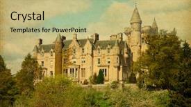  Presentation with retro - Presentation design consisting of stirling - retro image of blair drummond background and a coral colored foreground