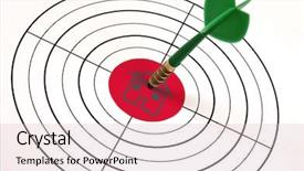  Presentation with target - PPT theme having house shape word in middle background and a lemonade colored foreground