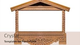  Presentation with white house - Beautiful theme featuring house-shaped-wooden-photo-frame backdrop and a coral colored foreground