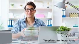  Presentation with sales - Amazing presentation theme having house showing ready printed book backdrop and a light gray colored foreground