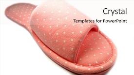  Presentation with slipper - Colorful presentation theme enhanced with house-slipper-isolated-on-white backdrop and a sky blue colored foreground