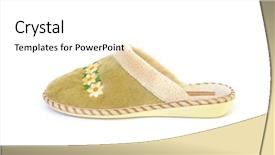  Presentation with slipper - Slide deck consisting of house-slipper-isolated background and a white colored foreground