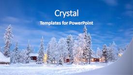  Presentation with house snow mountain - Cool new slides with house snow mountain - winter landscape with cabin hut backdrop and a teal colored foreground
