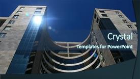  Presentation with armenia - Presentation theme enhanced with house sun - modern building yerevan armenia background and a  colored foreground