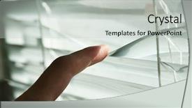  Presentation with person looking out in nature - Slides with house sun - someone looking out of window background and a light gray colored foreground