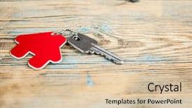  Presentation with real estate - Cool new theme with house symbol with silver keys backdrop and a  colored foreground