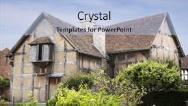  Presentation with shakespeare - Audience pleasing presentation theme consisting of house that william shakespeare backdrop and a light blue colored foreground