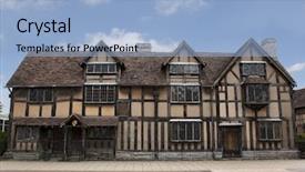  Presentation with shakespeare - Theme consisting of house that william shakespeare background and a light blue colored foreground