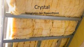  Presentation with thermal insulation - Colorful presentation enhanced with house thermal insulation with mineral backdrop and a yellow colored foreground