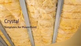  Presentation with thermal insulation - Presentation design having house thermal insulation with mineral background and a yellow colored foreground