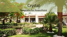  Presentation with tropical flowers - Colorful presentation enhanced with house tropical flowers backdrop and a yellow colored foreground