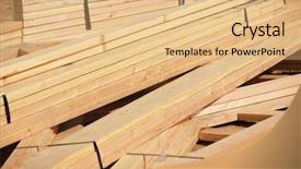  Presentation with stack - PPT layouts featuring house truss - abstract of construction framing wood background and a coral colored foreground