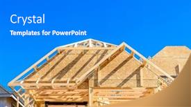  Presentation with under construction - Beautiful slide deck featuring house-under-construction-the-site backdrop and a gray colored foreground