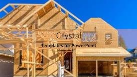  Presentation with under construction - Colorful slide set enhanced with house-under-construction-the-site backdrop and a yellow colored foreground