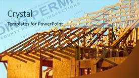  Presentation with permit - Amazing presentation theme having house under construction with building backdrop and a arctic colored foreground