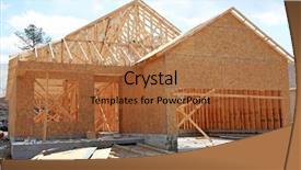  Presentation with under construction - Presentation theme having house under construction background and a red colored foreground