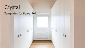  Presentation with interior - Presentation consisting of house view of the wardrobe background and a  colored foreground