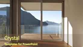 Presentation with house window - Cool new presentation theme with house window - beautiful penthouse backdrop and a tawny brown colored foreground