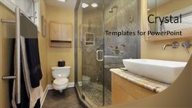  Presentation with circus show master - Audience pleasing PPT theme consisting of house window - luxury master bath with glass backdrop and a coral colored foreground