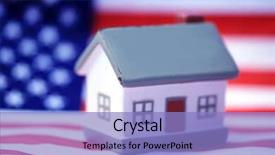  Presentation with united states old flag - Cool new presentation with house with american flag american backdrop and a light blue colored foreground
