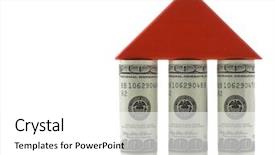  Presentation with house foundation - Cool new slides with house with columns backdrop and a white colored foreground