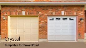  Presentation with luxury house - Beautiful theme featuring house with double garage door backdrop and a  colored foreground