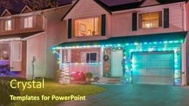  Presentation with america canada - Presentation design enhanced with house-with-garage-door background and a tawny brown colored foreground