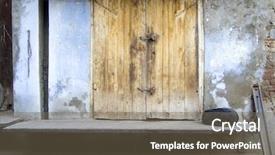  Presentation with old dog - PPT theme enhanced with house with guardian dog india background and a violet colored foreground