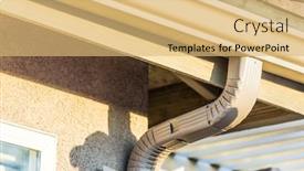  Presentation with rain - Presentation theme featuring house-with-new-seamless-aluminum background and a yellow colored foreground